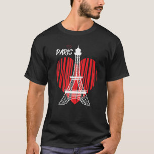 Eiffelturm Herzlich Liebe Paris Frankreich Souveni T-Shirt