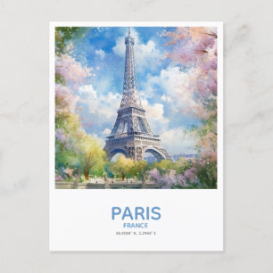 Eiffelturm im Frühling - Paris, Frankreich Postkarte