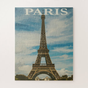 Eiffelturm im Postkartenstil in Paris Puzzle