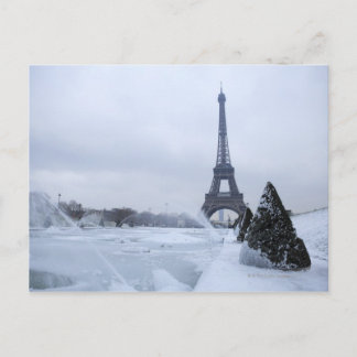 Eiffelturm im Winter Postkarte