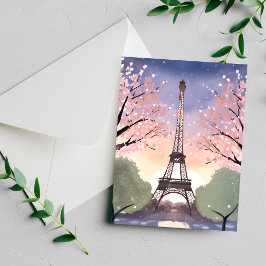 Eiffelturm in Blütenpracht Paris Frankreich Aquare