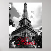 Eiffelturm in der Liebe City Paris Schwarz & Weiß