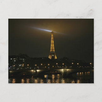 Eiffelturm in der Nacht, Paris. Postkarte