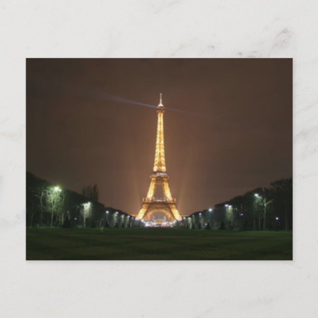 Eiffelturm in der Nacht Postkarte (Vorderseite)