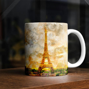 Eiffelturm in Paris bei Sonnenuntergang Nr. 1 Kaffeetasse
