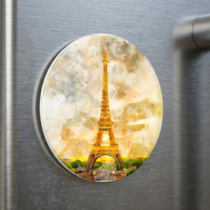 Eiffelturm in Paris bei Sonnenuntergang Nr. 1 Magnet