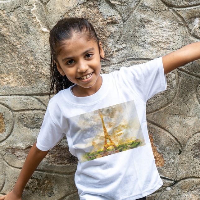 Eiffelturm in Paris bei Sonnenuntergang Nr. 1 T-Shirt (Von Creator hochgeladen)