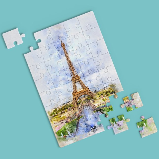 Eiffelturm in Paris bei Sonnenuntergang Nr. 2 Puzzle (Von Creator hochgeladen)
