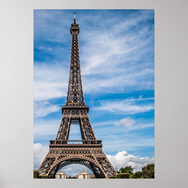 Eiffelturm in Paris, die Stadt der Liebe Poster (Vorne)