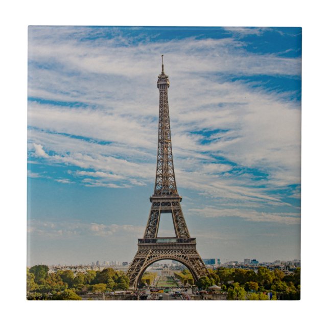 Eiffelturm in Paris Fliese (Vorderseite)