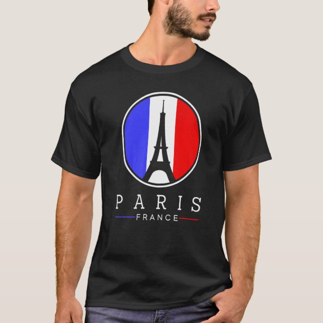 Eiffelturm in Paris Frankreich Liebe mit französis T-Shirt (Vorderseite)