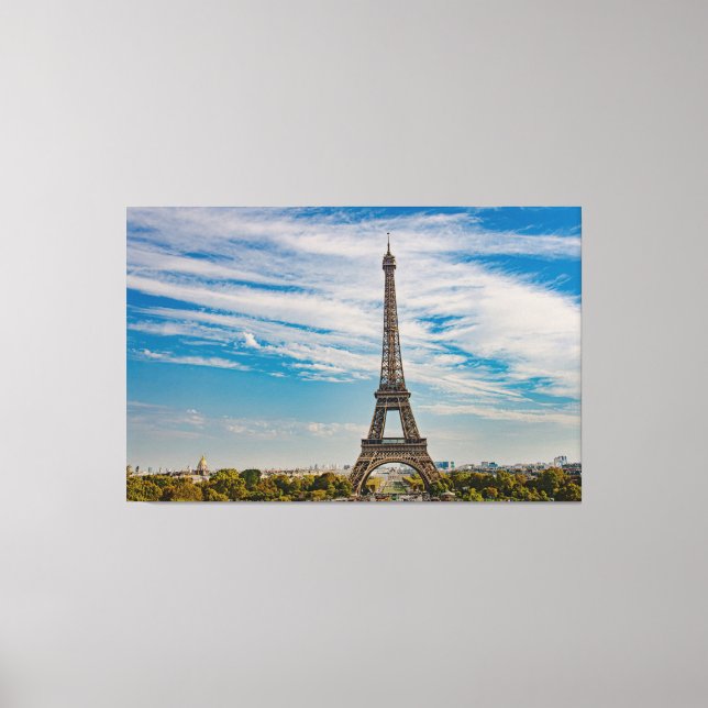 Eiffelturm in Paris Leinwanddruck (Vorderseite)