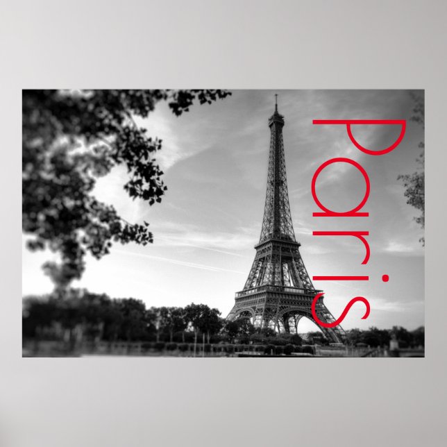 Eiffelturm in Paris Romantische Liebe Stadt Poster (Vorne)