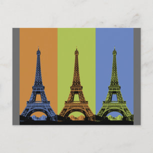 Eiffelturm in Paris Triptychon Postkarte