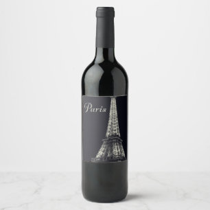 Eiffelturm in Paris Weinetikett