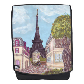 Eiffelturm inspirierte Landschaft mit Baum-Rucksac Rucksack