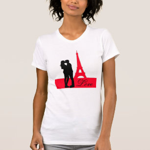 Eiffelturm Liebe Silhouette T-Shirt