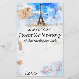 Eiffelturm Lieblings-Erinnerung an das Geburtstags