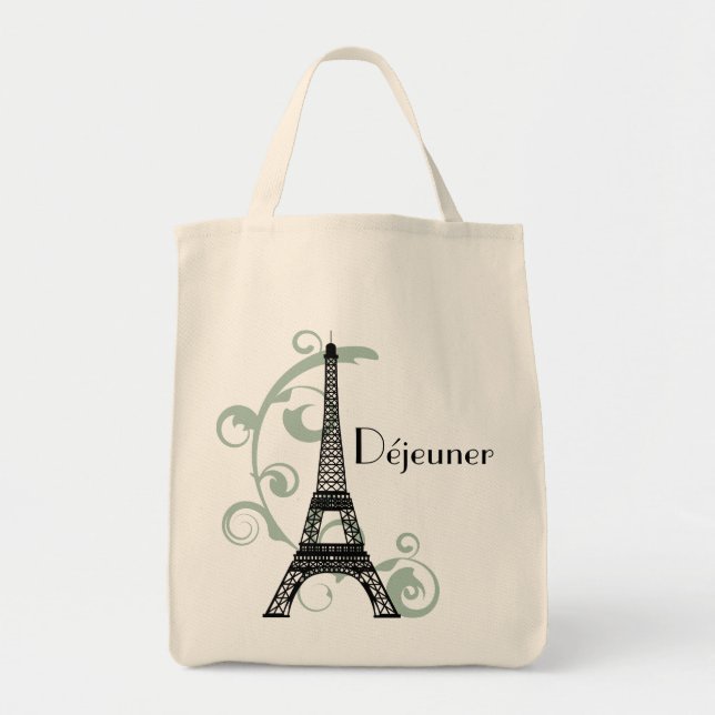 Eiffelturm-Mittagessen-Tasche Tragetasche (Vorne)