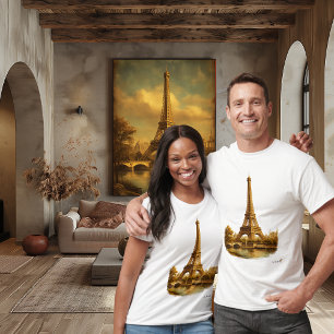 Eiffelturm Mitte des Jahrhunderts Retro Vintage T-Shirt