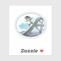 Eiffelturm Oval Vinyl Sticker (verschiedene Größen