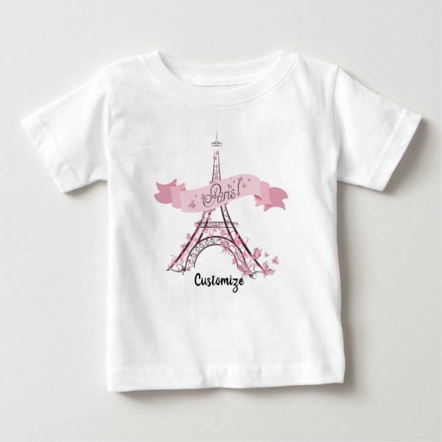 Eiffelturm, Paris Baby Fine Jersey T - Shirt (Vorderseite)