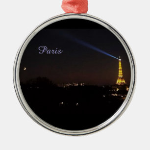 Eiffelturm Paris bei Nacht Ornament Aus Metall