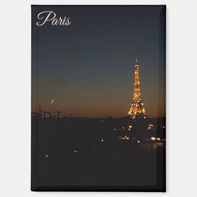 Eiffelturm Paris bei Sonnenuntergang Magnet (Vorderseite)