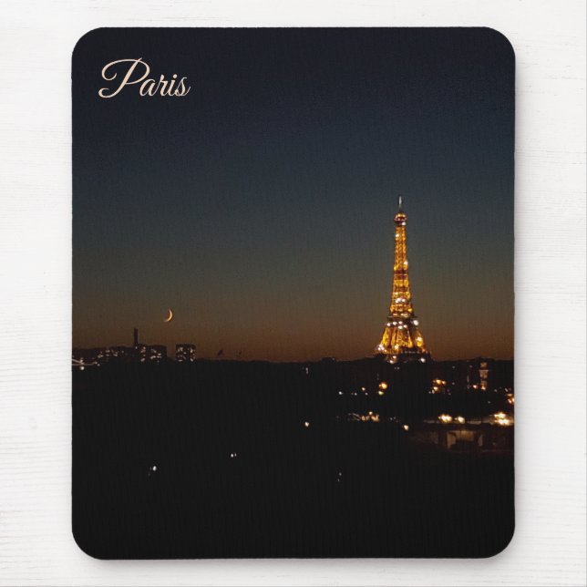 Eiffelturm Paris bei Sonnenuntergang Mousepad (Vorne)