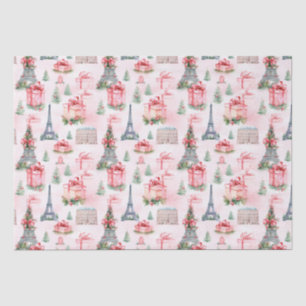 Eiffelturm, Paris Chic Französisch Pink Weihnachte Seidenpapier