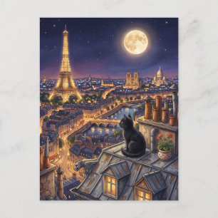 Eiffelturm Paris Dächer Frankreich Postkarte