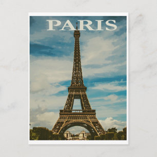 Eiffelturm Paris Europa Reise Foto Vintage Postkarte