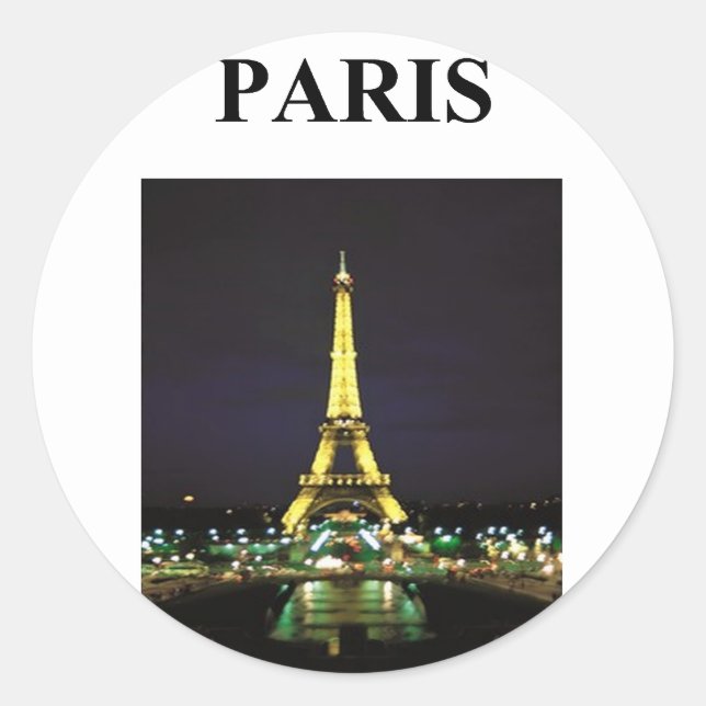 Eiffelturm paris france runder aufkleber (Vorderseite)
