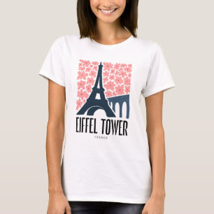 Eiffelturm Paris Frankreich abstraktes Reiseland T-Shirt