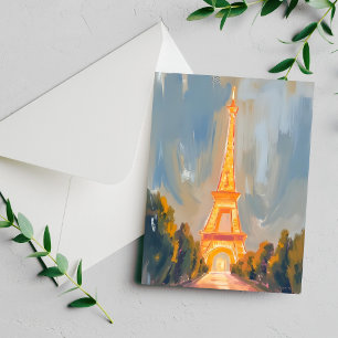 Eiffelturm Paris Frankreich Aquarell Karte