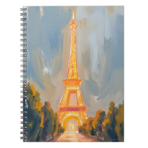 Eiffelturm   Paris Frankreich Aquarellmalerei Notizblock