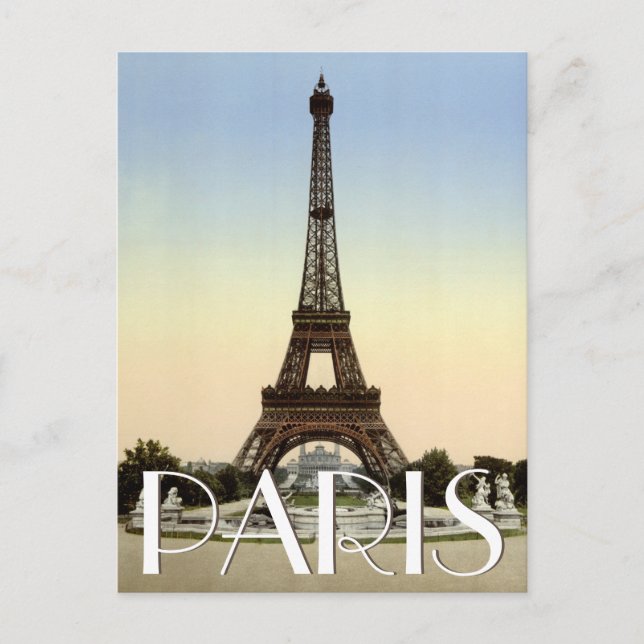 Eiffelturm, Paris, Frankreich - Benutzerdefinierte Postkarte (Vorderseite)