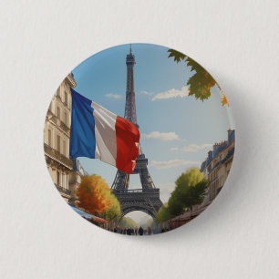 Eiffelturm - Paris - Frankreich Button