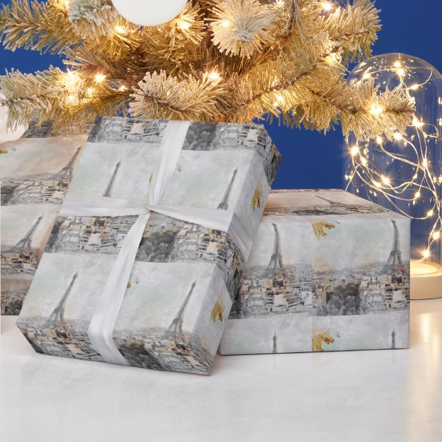 Eiffelturm. Paris, Frankreich Classic Geschenkpapier (Feiertage)