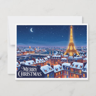 Eiffelturm Paris Frankreich Feiertagskarte