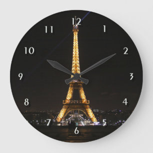 Eiffelturm Paris Frankreich Große Wanduhr