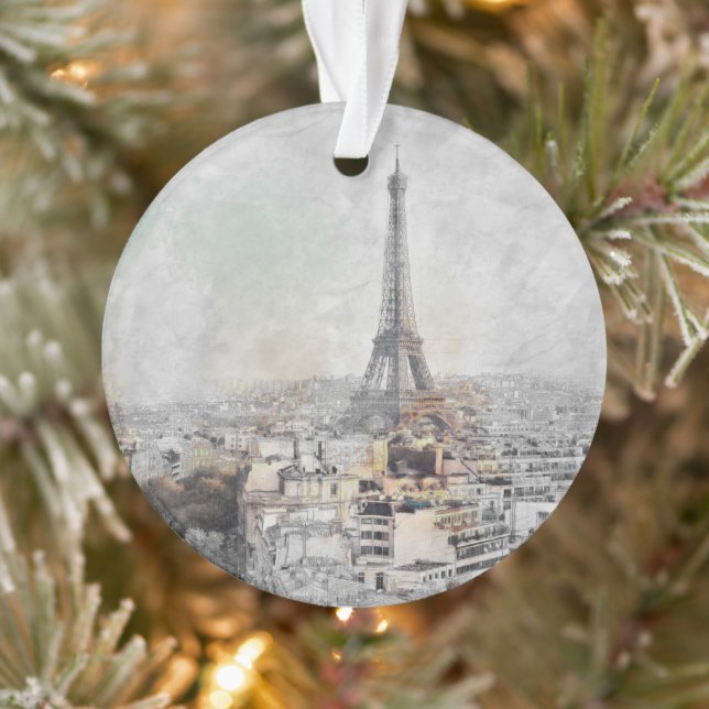Eiffelturm. Paris, Frankreich Ornament (Baum)