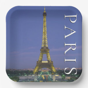 Eiffelturm Paris, Frankreich Pappteller