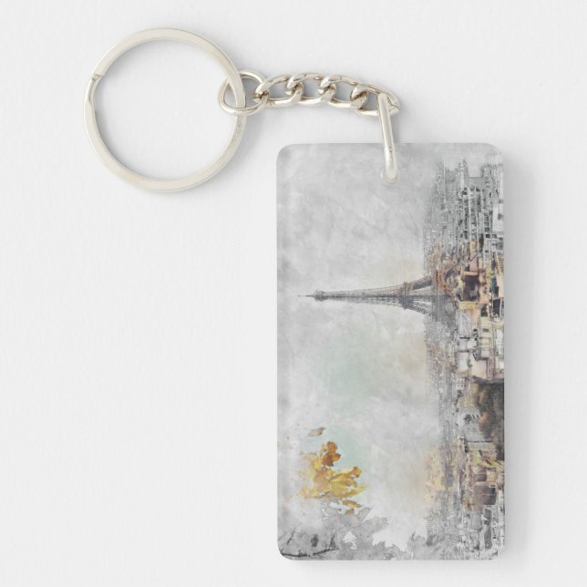 Eiffelturm. Paris, Frankreich Schlüsselanhänger (Vorderseite)