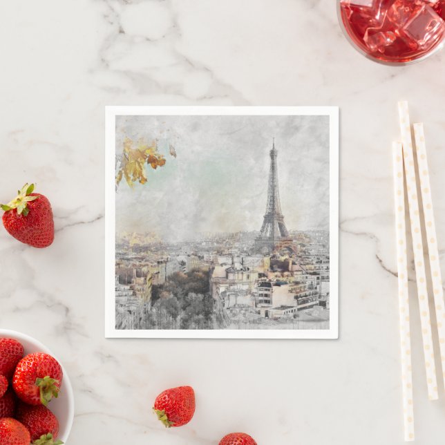 Eiffelturm. Paris, Frankreich Serviette (Beispiel)