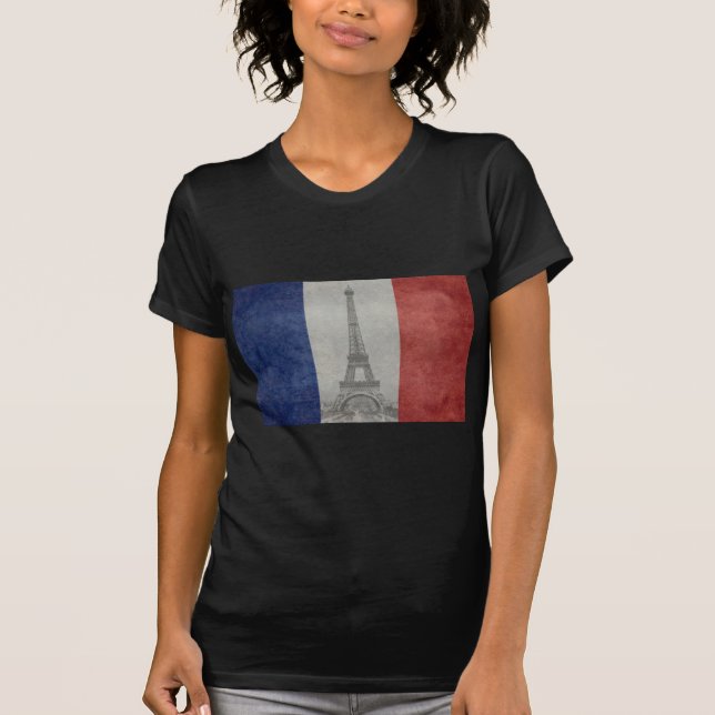 Eiffelturm, Paris Frankreich T-Shirt (Vorderseite)