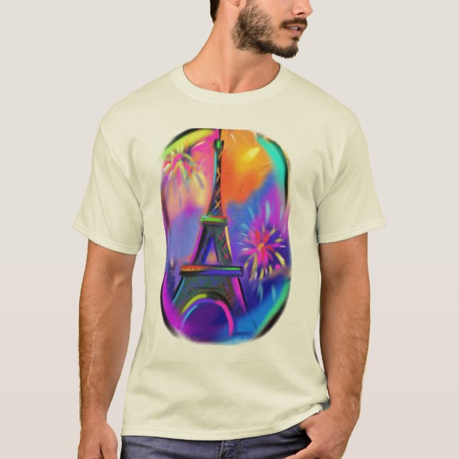 Eiffelturm, Paris, Frankreich T-Shirt (Vorderseite)