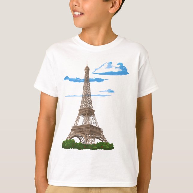 Eiffelturm Paris Frankreich T-Shirt (Vorderseite)