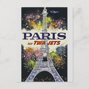 Eiffelturm Paris Frankreich Vintage-Reiseposter Postkarte