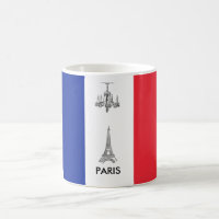 Eiffelturm Paris, Französische Fahne Tasse